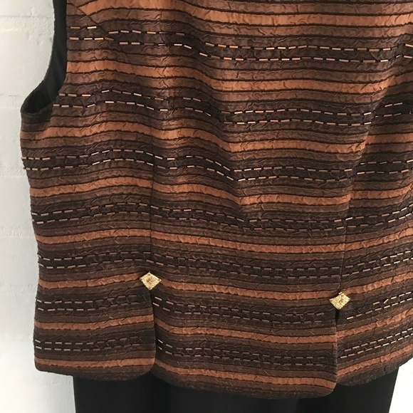 Vintage Joseph Ribkoff Maxi dress Gown Formal Black/Bronze Metallic 8 - Picture 8 of 15